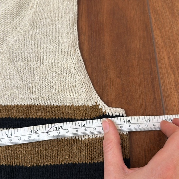 Sag Harbor Crochet Stripped Tank Top Medium - Picture 4 of 5